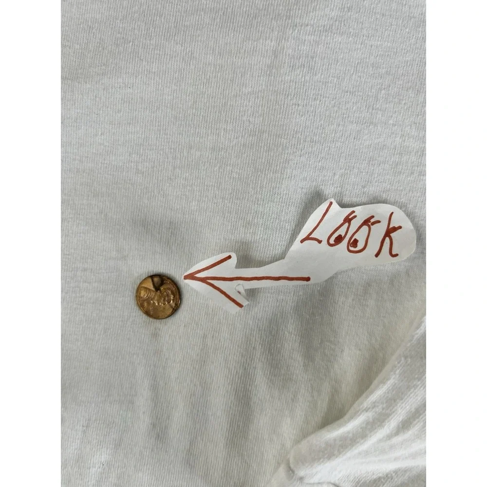 Bryn Walker Hoodie Women Medium White Lagenlook Boxy Oversized Pullover Made USA